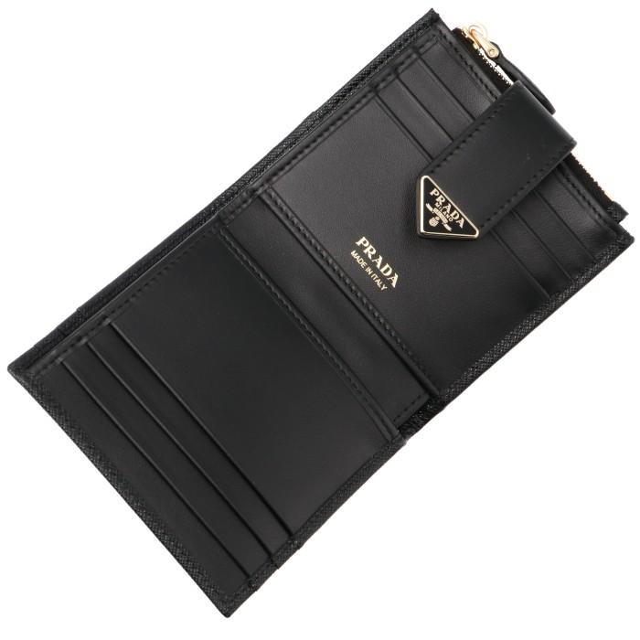 プラダ PRADA 財布 二つ折り 三角ロゴ サフィアーノ タブウォレット 小銭入れ付き 二つ折り財布 1ML047 2DYG PRADA（プラダ） 【並行輸入品】 財布 二つ折り 三角ロゴ サフィアーノ