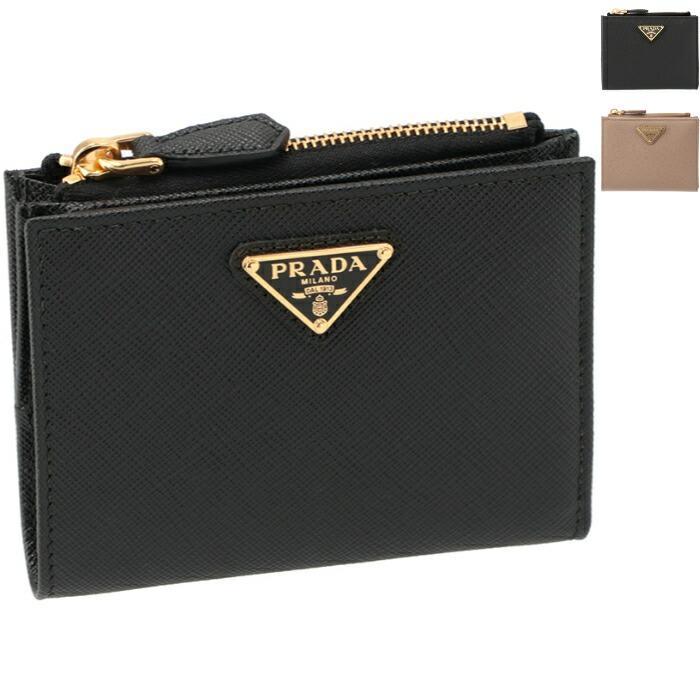 PRADA プラダ 財布 二つ折り 三角ロゴ サフィアーノ タブ PRADA プラダ 財布 二つ折り 三角ロゴ サフィアーノ タブ