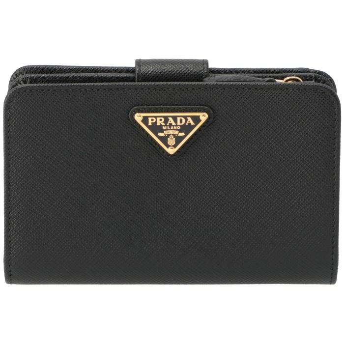PRADA プラダ 財布 二つ折り 三角ロゴ サフィアーノ ロゴ PRADA プラダ 財布 二つ折り 三角ロゴ サフィアーノ ロゴ