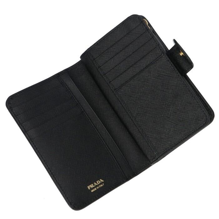 PRADA 【並行輸入品】 財布 二つ折り サフィアーノ 二つ折り財布