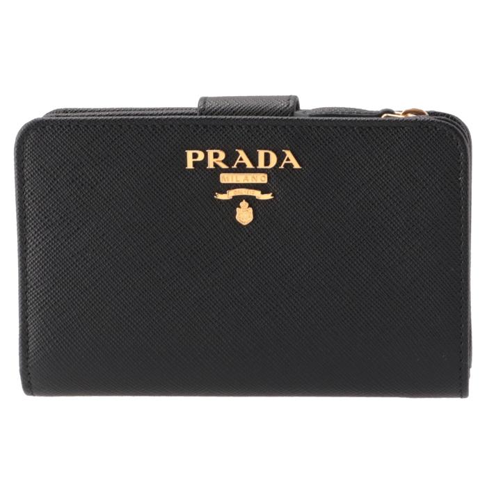 PRADA（プラダ） 【並行輸入品】 財布 二つ折り サフィアーノ メタル