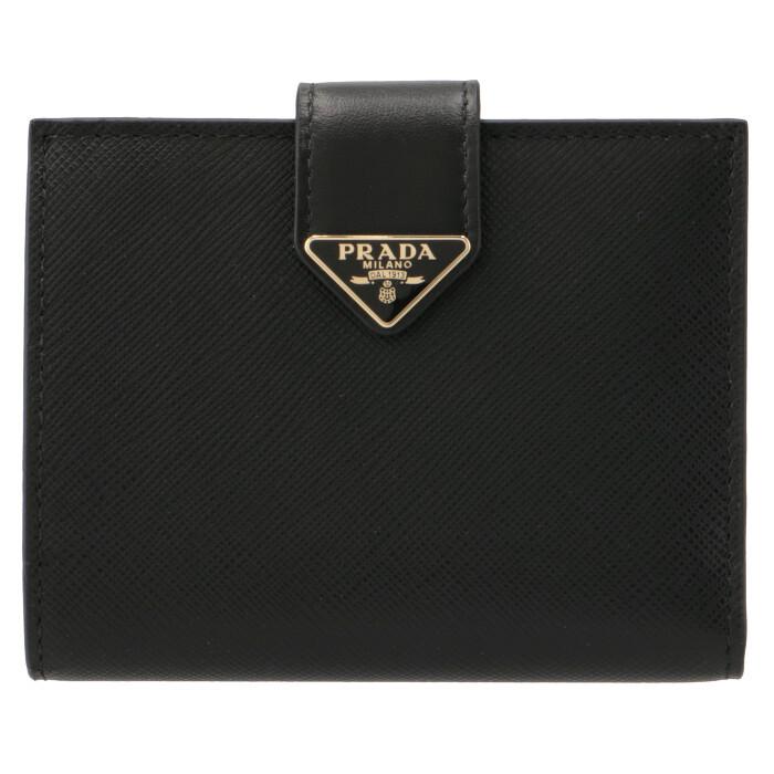 PRADA プラダ 財布 二つ折り サフィアーノトライアングル ミニ PRADA プラダ 財布 二つ折り サフィアーノトライアングル ミニ