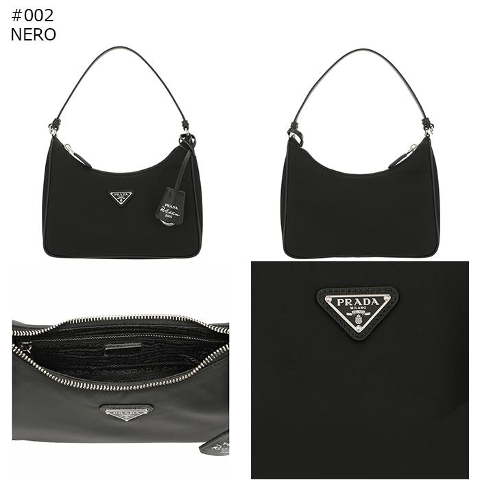 美品 シルクPRADA 黒 リングハンドル パーティーバッグ PRADA（プラダ） ボーリングバッグ ハンドバッグ ブラック×ホワイト