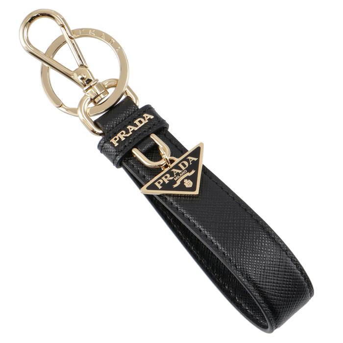 PRADA プラダ サフィアーノ トライアングル キーホルダー PRADA プラダ サフィアーノ トライアングル キーホルダー