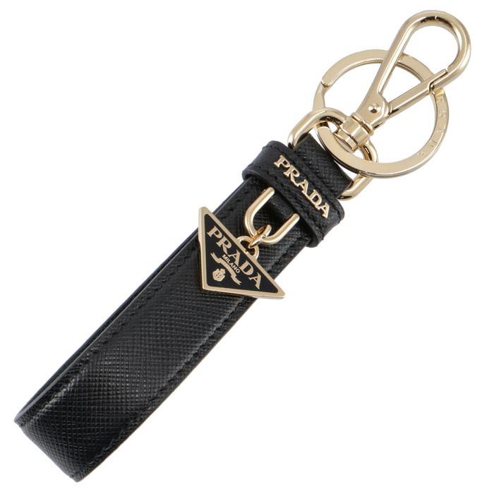 プラダ キーリング キーホルダー サフィアーノレザー トライアングル PRADA（プラダ） 【並行輸入品】 サフィアーノ トライアングル