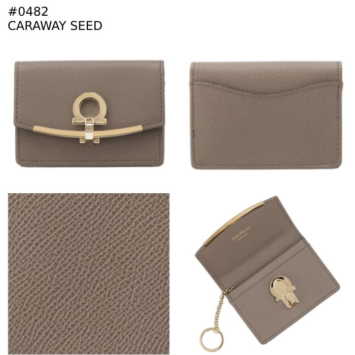 FERRAGAMO フェラガモ カードケース GANCINO CLIP フラップ キーリング  