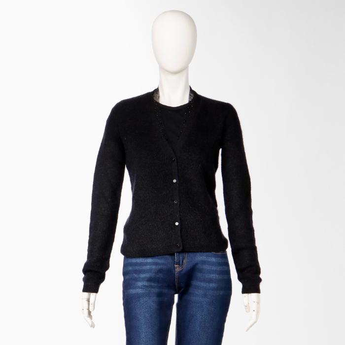 Max Mara - マックス マーラ ストゥディオ MAX MARA STUDIO カーディガン CARAFFA クリスタル モヘアニット 2363461339 0007 NERO Max Mara Studio（マックスマーラステュディオ） 【並行輸入品