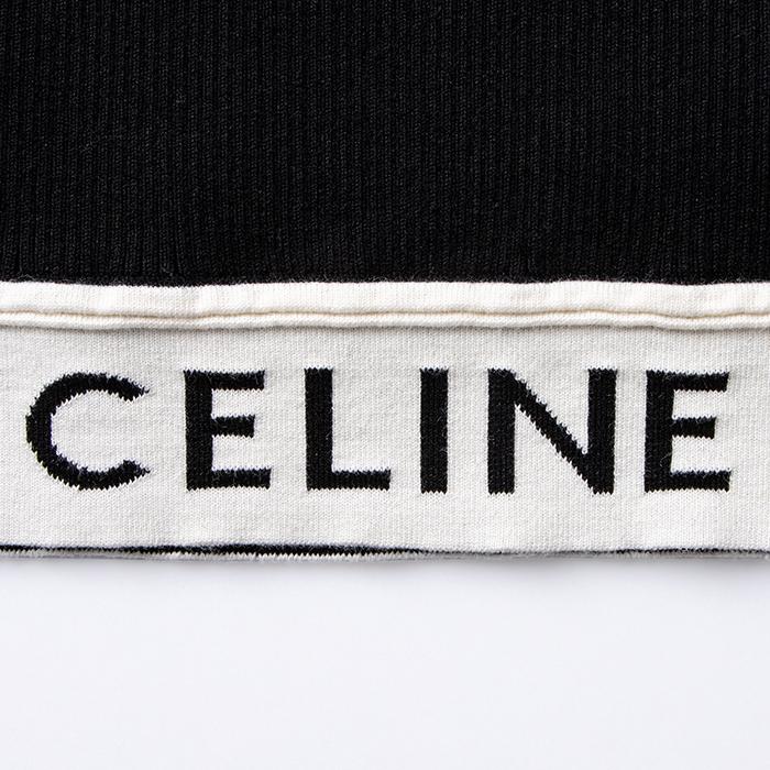 CELINE ロゴ クロップ トップ アスレチックニット スウェット 2A06V 