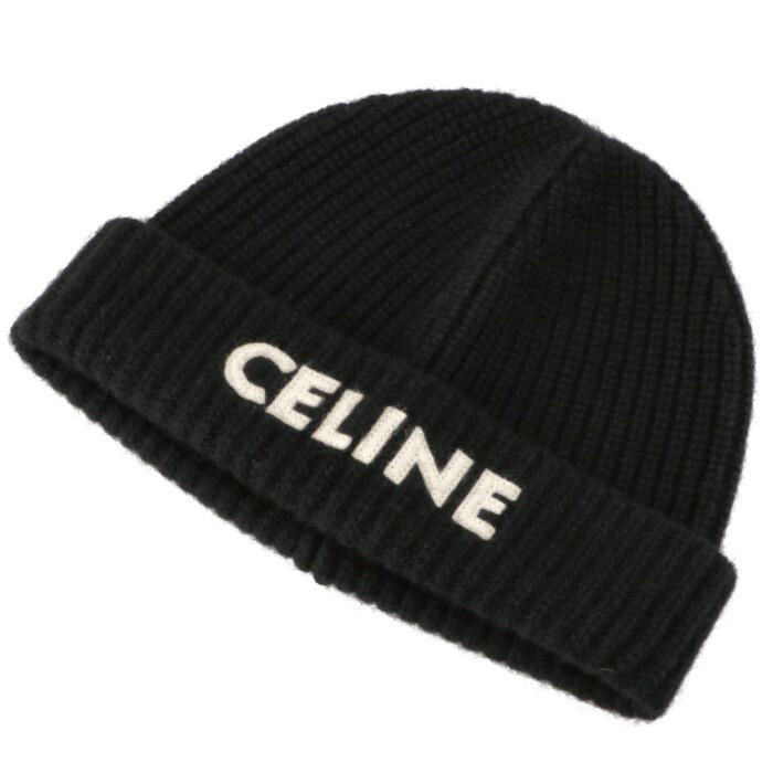 CELINE ロゴ ビーニー ニット帽 2A45T 207O 38NO : 2a45t207o38no 