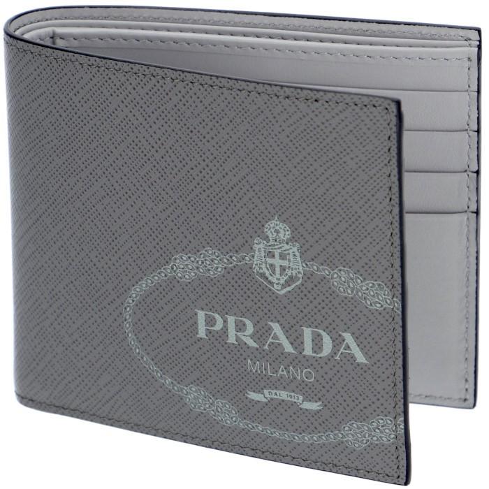プラダ PRADA メンズ 財布 二つ折り サフィアーノプリント メンズ 二 
