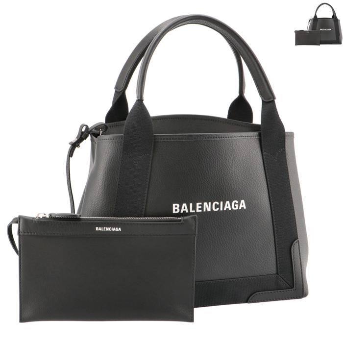 バレンシアガ BALENCIAGA トートバッグ ネイビー カバ スモール レザー