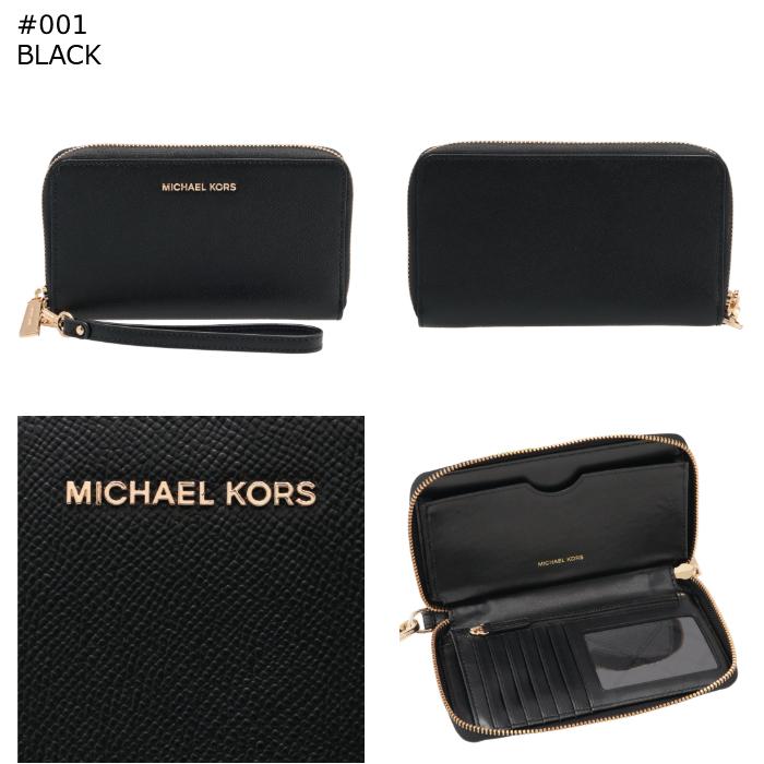 マイケル マイケル コース MICHAEL MICHAEL KORS 長財布 JET SET リストレット スマホポケット ラージ ラウンドファスナー長財布 34F9GTVE9L 0001 MICHAEL KORS（マイケルコース） 【並行輸入品】 MICHAEL MICHAEL KORS