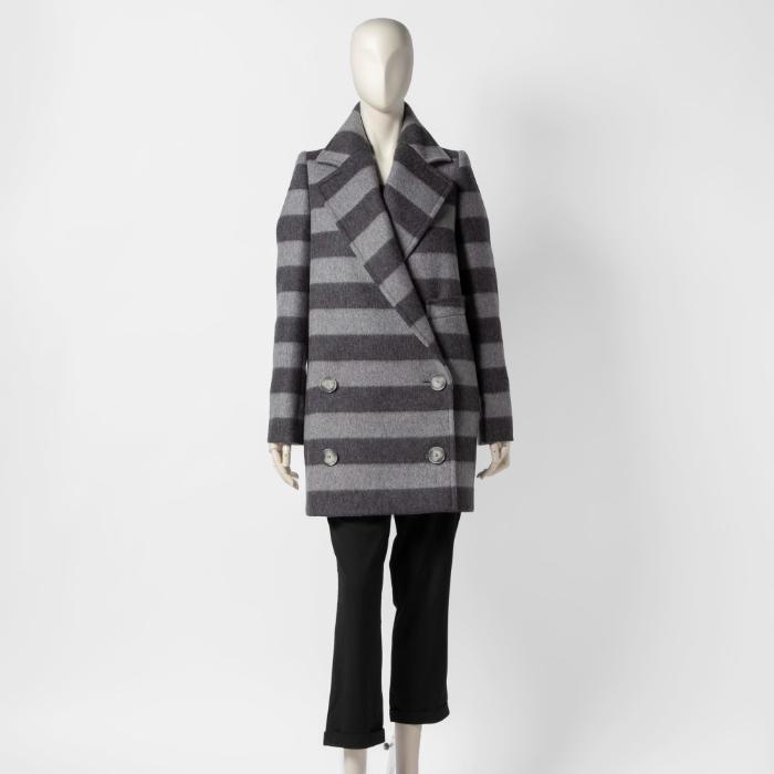 SALE ステラ マッカートニー STELLA McCARTNEY アウター チェスターコート BRUSHED STRIPE EDITH