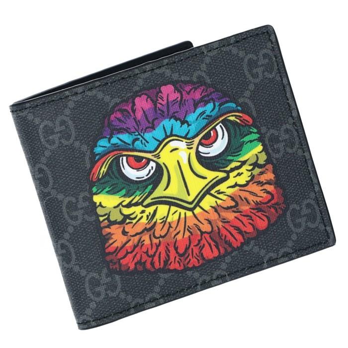 グッチ GUCCI メンズ 二つ折りgg スプリーム アニマルプリント 二