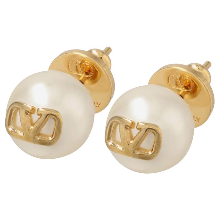 【並行輸入品】 VALENTINO GARAVANI ピアス Vロゴ メタル 10mm パール イヤリング 4W2J0E35 UXM 0O3 | VALENTINO GARAVANI