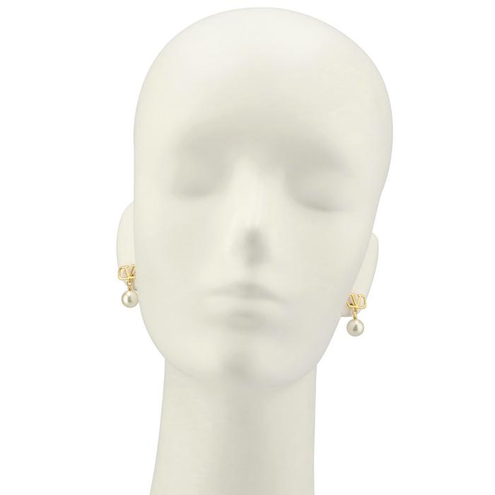 VALENTINO ゴールドパールドロップピアス Valentino Garavani Vロゴ パールドロップ ピアス 通販 - FARFETCH