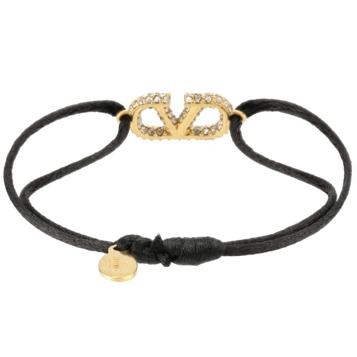 VALENTINO◆スワロフスキー Vlogoシグネチャーブレスレット Vlogo Signature Bracelet In Metal And Swarovski® Crystals