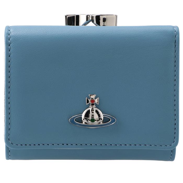 ヴィヴィアン ウエストウッド VIVIENNE WESTWOOD 財布 がま口 三つ折り レディース ナッパレザー 折りたたみ 三つ折り財布 5115002AU L001L ヴィヴィアンウエストウッド 三つ折り財布 コンパクト財布 がま口財布