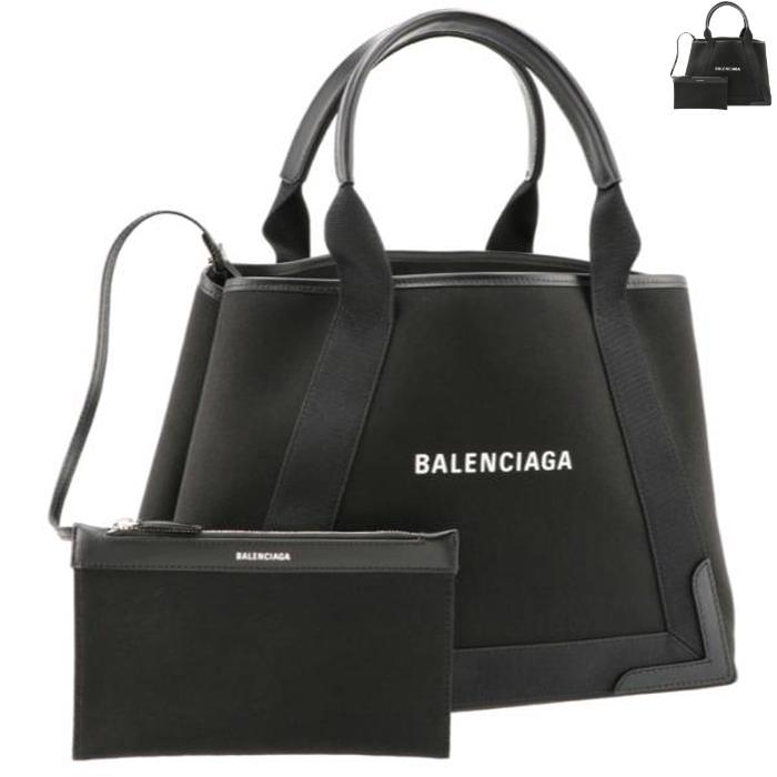 BALENCIAGA トートバッグ M NAVY CABAS キャンバス ネイビー BALENCIAGA トートバッグ M NAVY CABAS キャンバス ネイビー