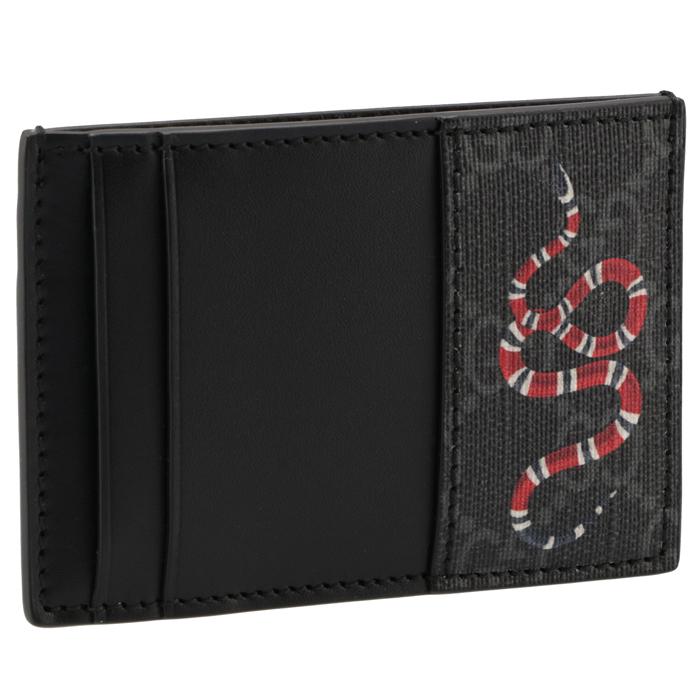ファッション小物 GUCCI グッチ キングスネーク レザーカードケース 総柄
