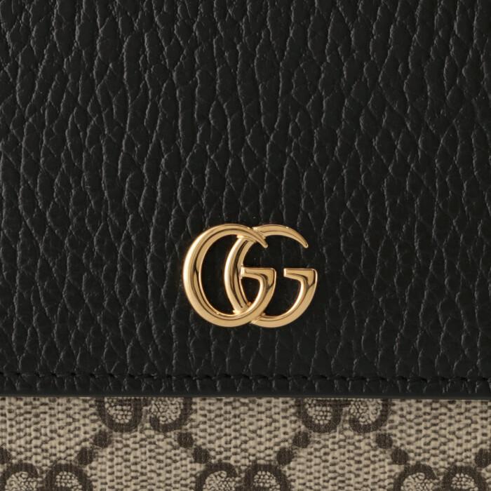 グッチ GUCCI 財布 二つ折り GGマーモント ミディアム ウォレット 二 