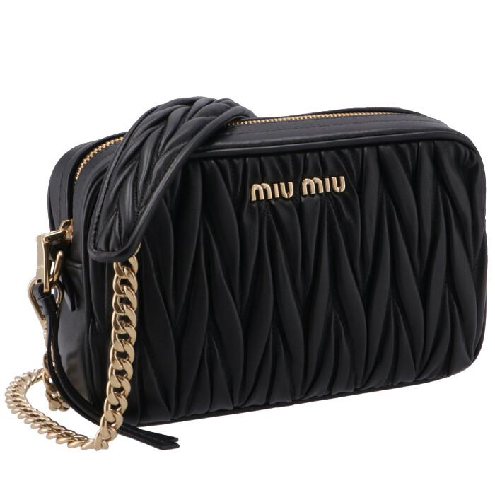 SALE ミュウミュウ MIU MIU ショルダーバッグ マトラッセ カメラバッグ クロスボディバッグ ショルダーバッグ 5BH118OOM