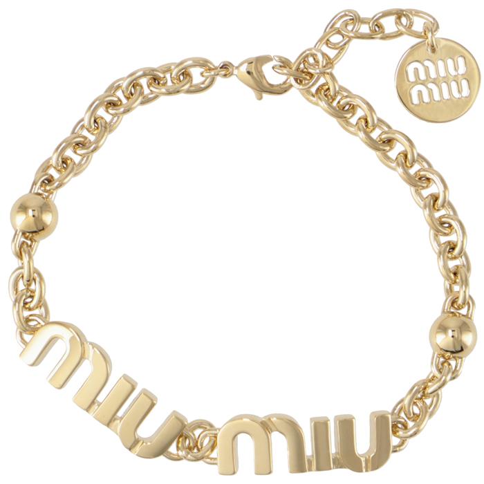 miu miu（ミュウミュウ） 【並行輸入品】 ブレスレット チェーン ロゴ