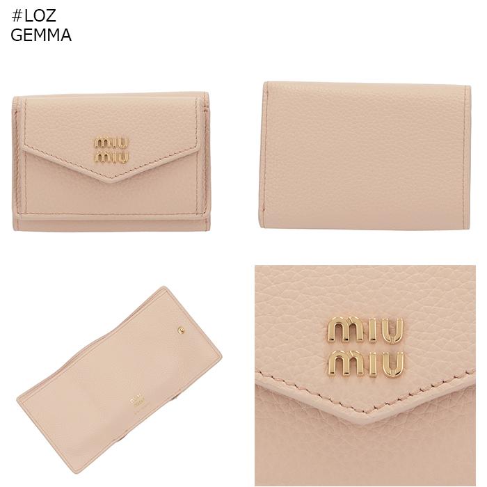 miu miu（ミュウミュウ） 【並行輸入品】 財布 三つ折り レザー ロゴ