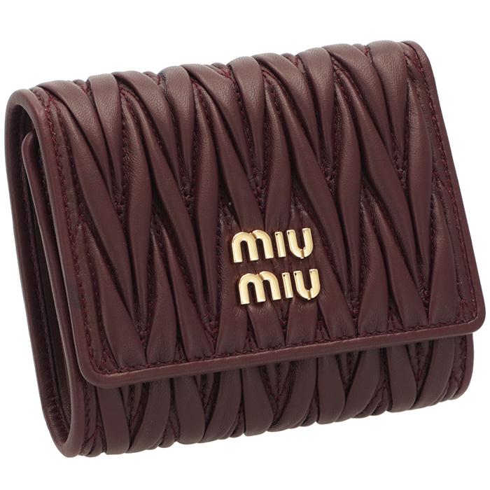 miu miu（ミュウミュウ） 【並行輸入品】 財布 三つ折り スモール