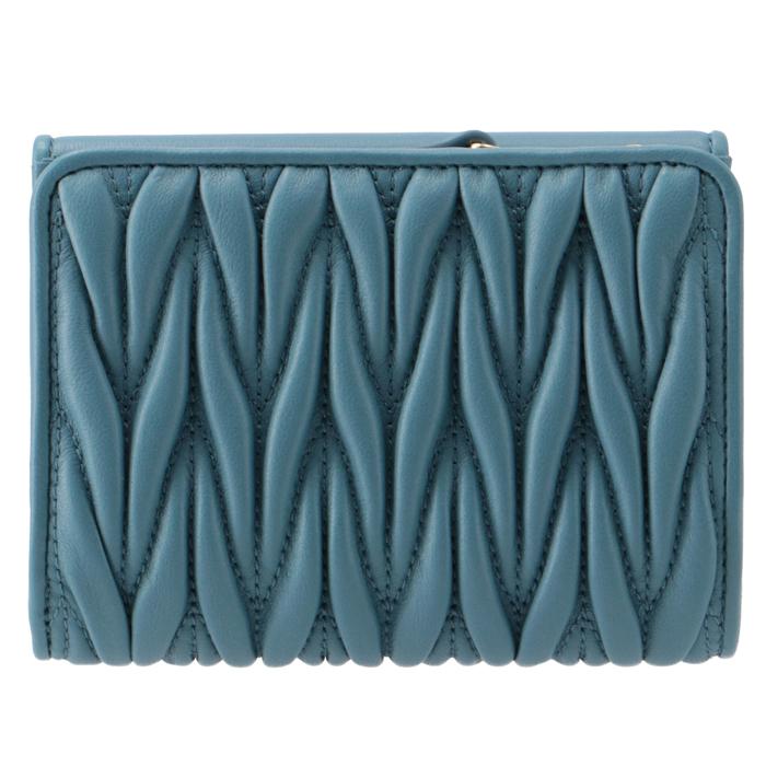 ミュウミュウ MIU MIU 財布 二つ折り マテラッセ 折りたたみ 二つ折り