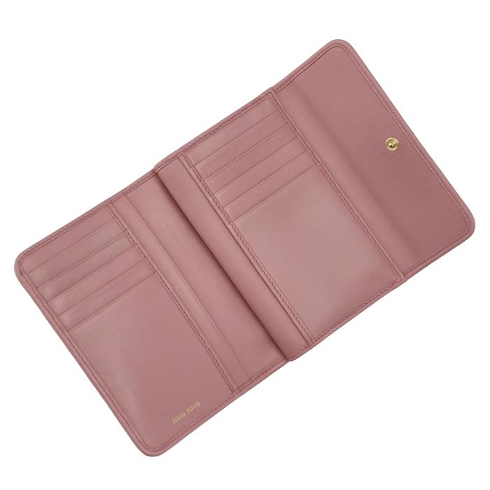 ミュウミュウ MIU MIU 財布 二つ折り マテラッセ 折りたたみ財布 二つ折り財布 5ML225 N88 028