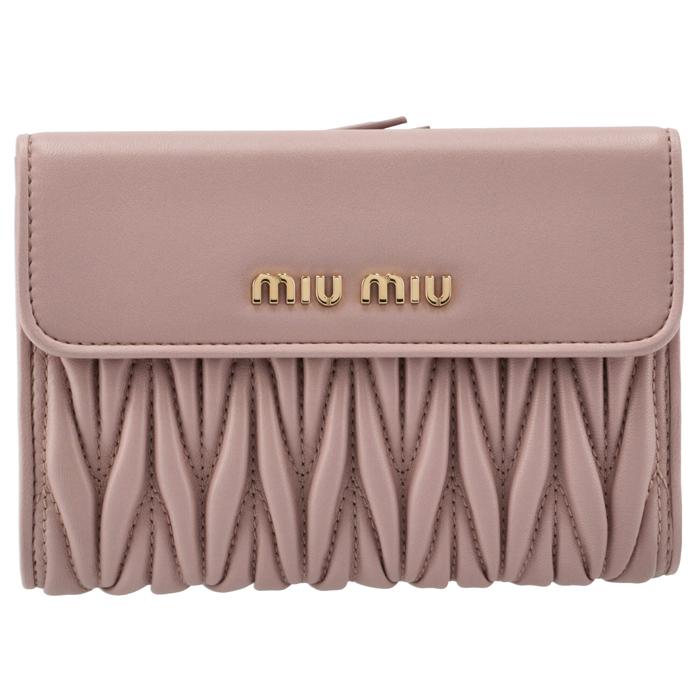 ミュウミュウ MIU MIU 財布 二つ折り マテラッセ 折りたたみ 二つ折り財布 5ML225 N88 D91