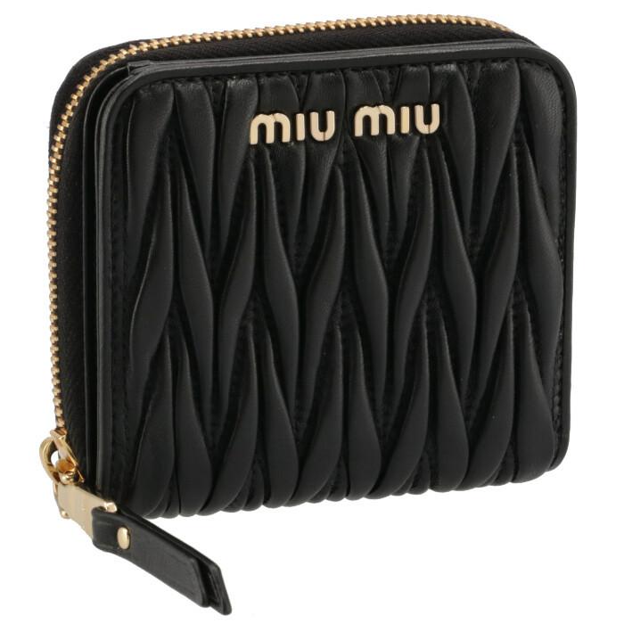 ミュウミュウ MIU MIU 財布 二つ折り マテラッセ ミニウォレット