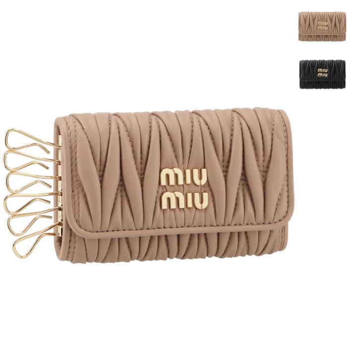 miu ミュウミュウ MIU キーケース 6連 マテラッセ 三つ折り 6連 miu ミュウミュウ MIU キーケース 6連 マテラッセ 三つ折り 6連