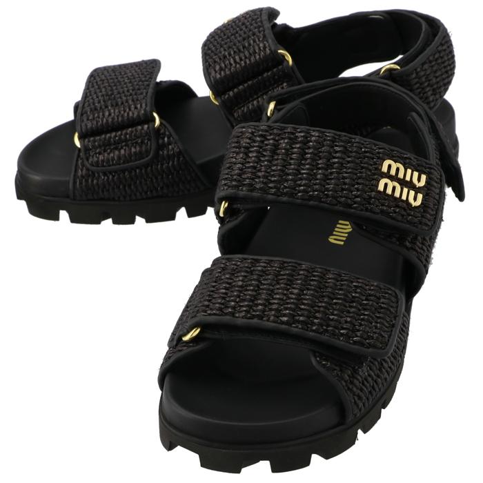 miu miu（ミュウミュウ） 【並行輸入品】 スポーツサンダル ロゴ