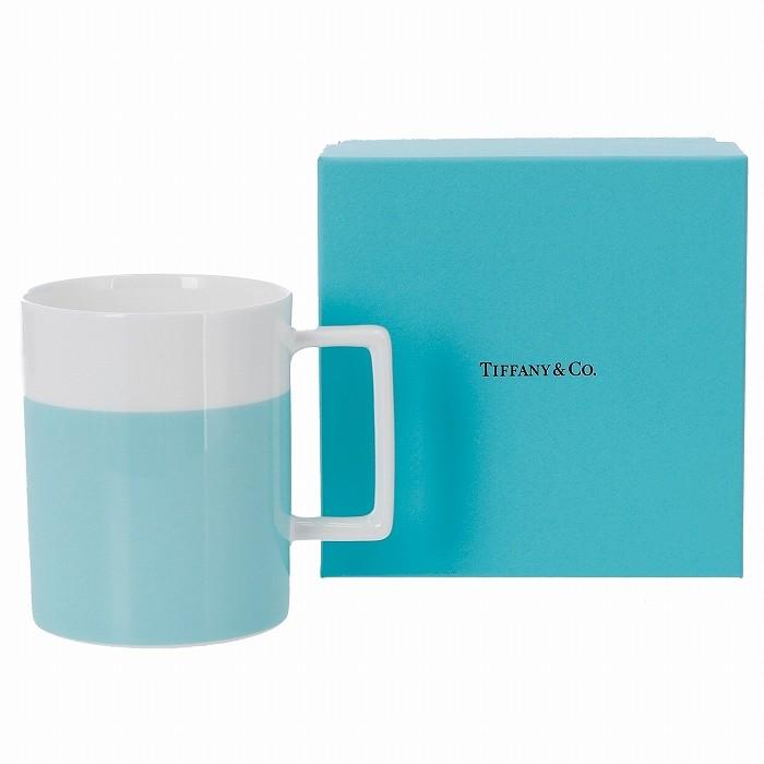 ティファニー TIFFANY＆CO. カラーブロック マグカップ ボーンチャイナ 