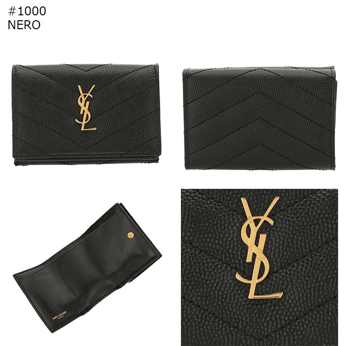 SAINT LAURENT 【並行輸入品】サンローラン 財布 三つ折り モノグラム