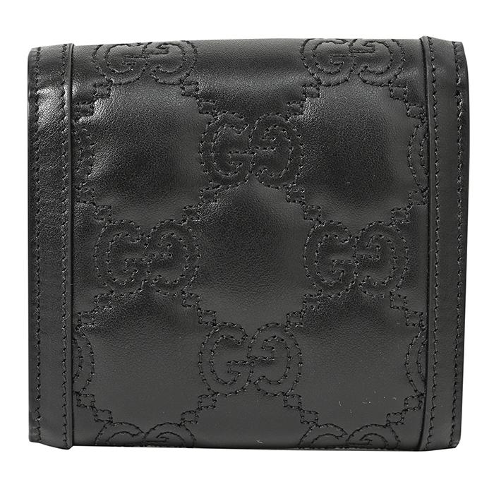 グッチ GUCCI 財布 二つ折り GGマトラッセ キルティングレザー カードケースウォレット ミニ財布 二つ折り財布 723799 UM8IG 1000 GUCCI（グッチ） 【新品】GUCCI 二つ折り財布 GG MATELASSE GG