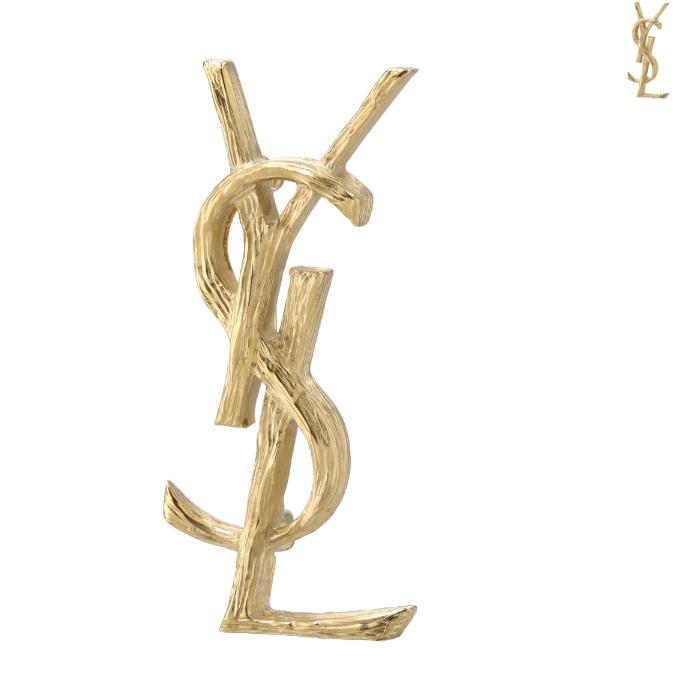 SAINT LAURENT 【並行輸入品】 PARIS ブローチ カサンドラ YSLロゴ