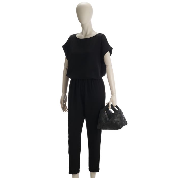 【美品】ボッテガヴェネタ【BOTTEGA VENETA】ボウリング カセット ショルダーバッグ ブラック マキシイントレチャート 2WAYハンドバッグ クロスボディ 斜め掛け 755132 VMAY1 8425 BOWLING CASSETTE BAG【Aランク】【中古】 BOTTEGA VENETA（ボッテガ・ヴェネタ） ショルダーバッグ CASSETTE
