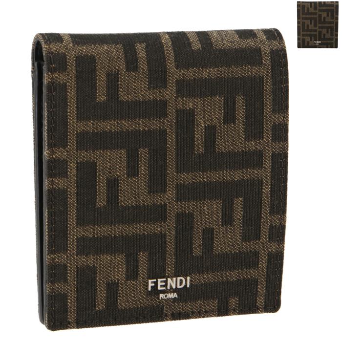 フェンディ FENDI メンズ 財布 二つ折り FFジャカード ズッカ柄 札入れ 二つ折り財布 7M0169 ALWK FENDI（フェンディ） 【並行輸入品】 メンズ 財布 二つ折り FFジャ