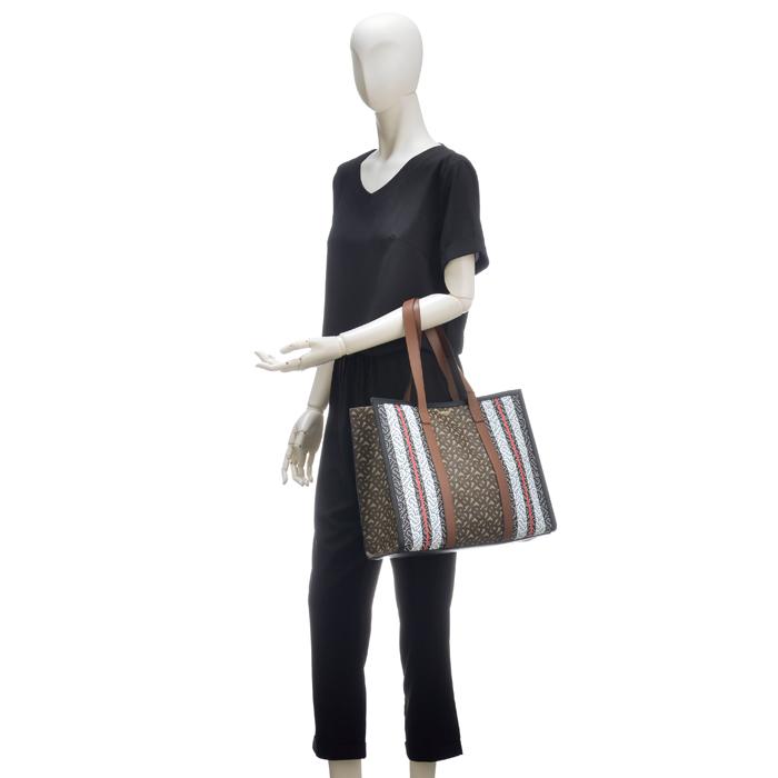 BURBERRY トートバッグ スモール モノグラムストライプ Eキャンバス  