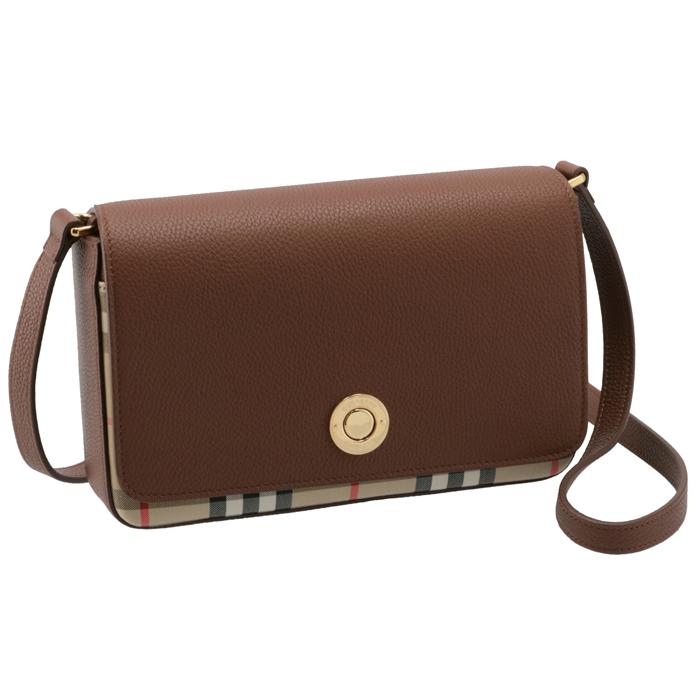 BURBERRY ショルダーバッグ スモール レザー＆ヴィンテージチェック 