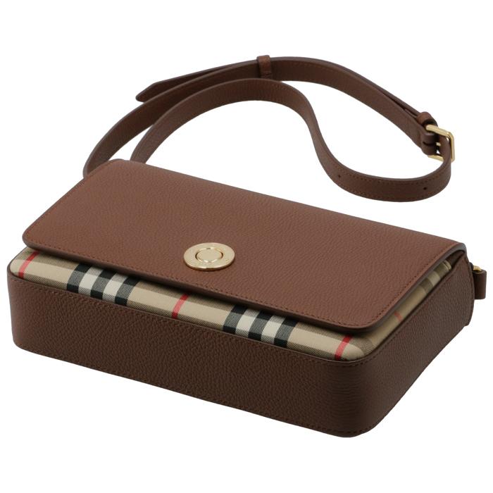 BURBERRY ショルダーバッグ スモール レザー＆ヴィンテージチェック 