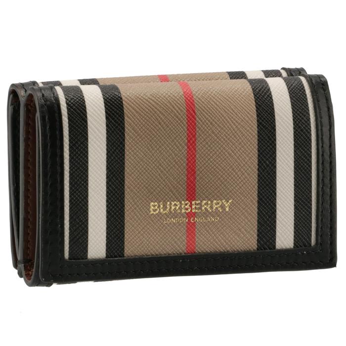 BURBERRY 財布 三つ折り ストライプ ミニウォレット ミニ財布 三つ折り 