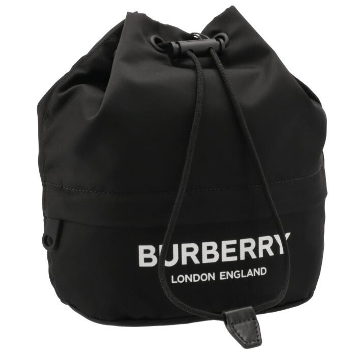 Burberry バーバリー ドローコードポーチ 巾着 バッグ ナイロン ロゴ-