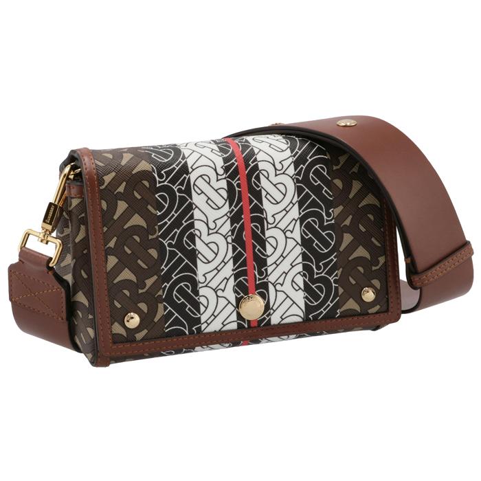 BURBERRY モノグラムストライプ Eキャンバス ショルダーバッグ