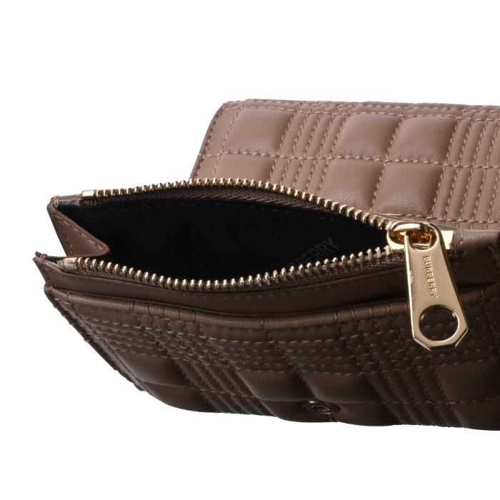 バーバリー BURBERRY 財布 三つ折り キルティング ラムスキン ローラ