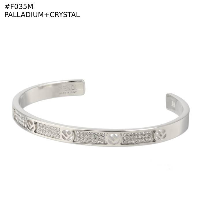 FENDI ブレスレット F IS バングル クリスタル 0.6cm幅 エフ FENDI ブレスレット F IS バングル クリスタル 0.6cm幅 エフ