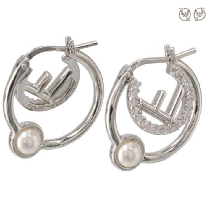 FENDI（フェンディ） 【並行輸入品】 ピアス F IS FENDI パール ロゴ